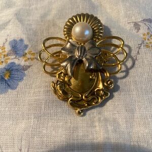 Vintage Maximalist Angel Brooch: Holy Sh*t, More Is More!